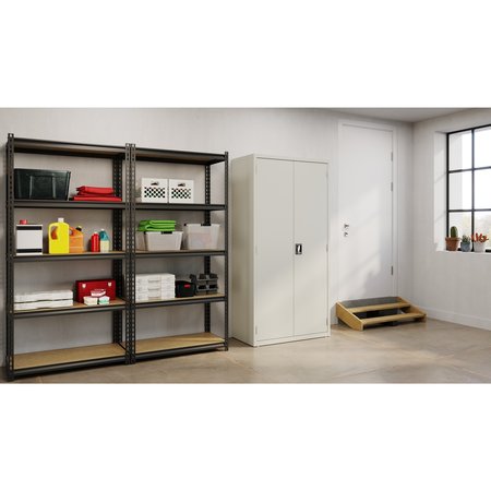 Hirsh Storage Cabinets, 36 in W, 18 in D, 72 in H, Light Gray 22633